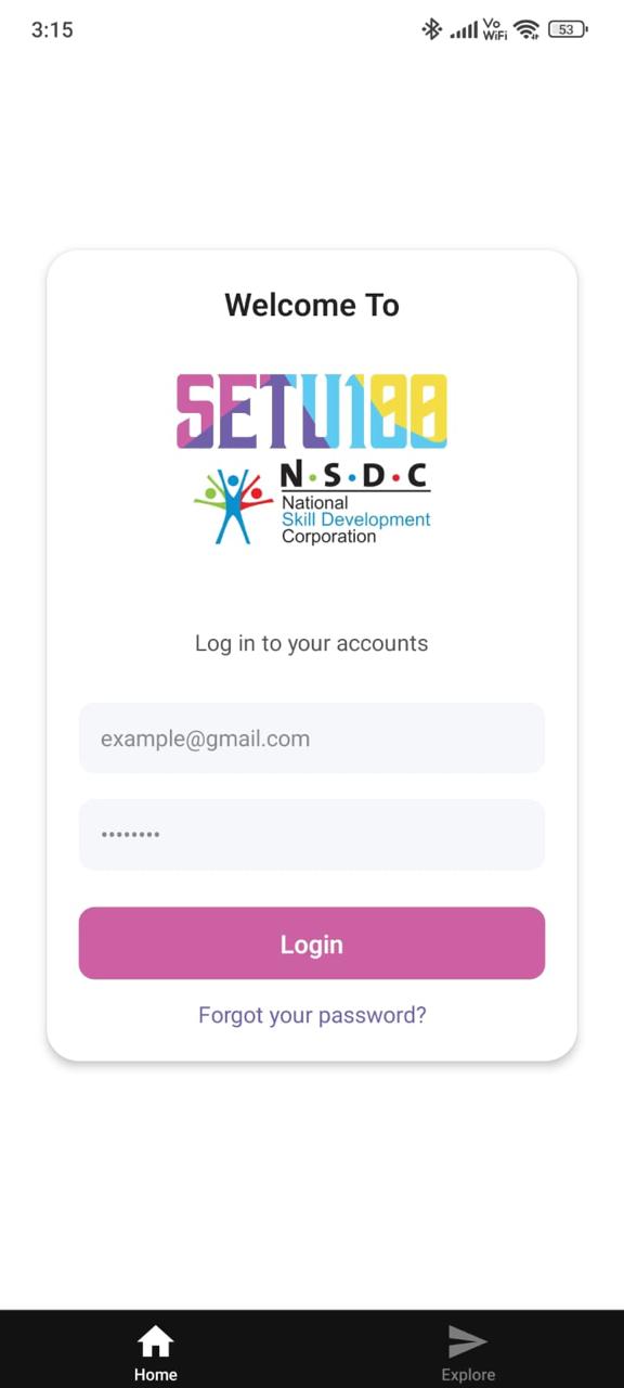 Setu100 app login